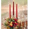 10 Inch Gradient-red Taper Candles, 4 Packs Unscented Candlesticks for