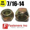 Redding Fasteners (Qty 100) 7/16-14 Grade 8 Nylon Insert Lock