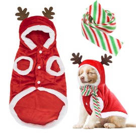 Christmas Outfits for Dogs, Christmas Jumper for Cat Medium Winter Warmth, Puppy Christmas Jumper Pet Home Outing, Dog Clothes Vest Pet Holiday New Year Costume Gift A6-CWYFDWJ