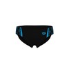 Arena Mens Graphic Swim Briefs, Black-Turquoise, 36 EU