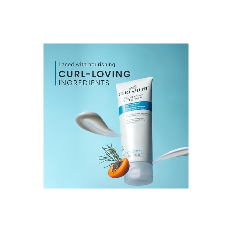 Curlsmith – Bálsamo de estilo suave – Crema vegana para