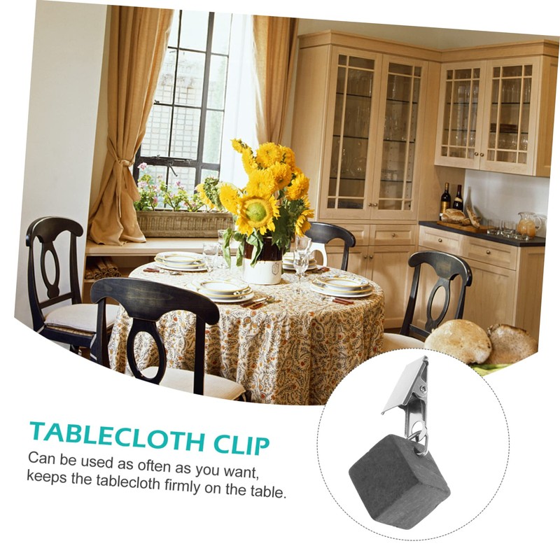 CIYODO 4 pcs Heavy Duty Tablecloth Weights Pendants with Clips