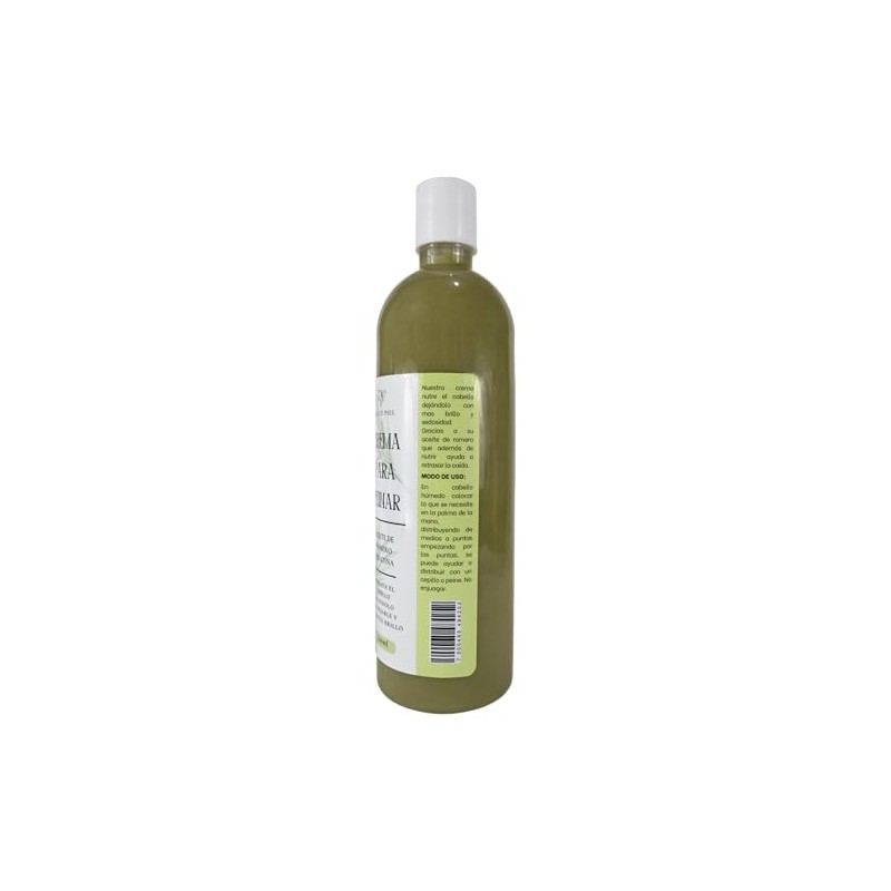 Crema para Peinar con Aceite de Romero, Hidratación Intensa, Antifrizz