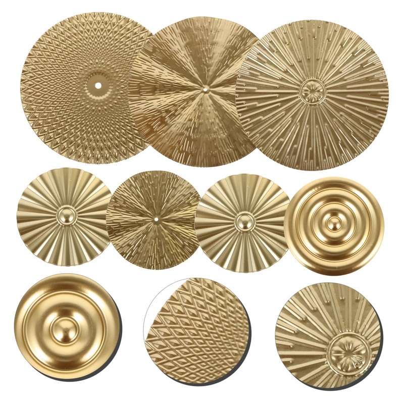 OSALADI 1set Metal Circle Wall Art Modern Decorative Sculpture for