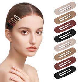 Small Flat Hair Clips for Women Lay Down Clips for Thin Hair Accessories 2.16 Inch 8pack