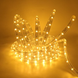 Wisada 220V LED Rope Light [1m, Warm White 3000-3500K], 360° Luminous Lighting LED Strip, IP67 Waterproof Flexible, Suitable for Indoor and Outdoor Decoration