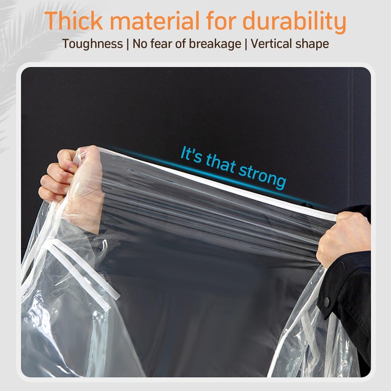 Wisebom Protective Cover for Clothes Rack, Thicker PEVA Garment Bag,