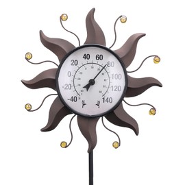MUMTOP Outdoor Thermometer - 42 Inch Metal Sun Garden Stake Outside Thermometer for Patio, Yard and Garden
