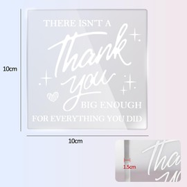 Xetpc Thank You Gifts, Acrylic Blocks Thank-You Gifts, Transparent Plaques Appreciation Gift for Thanksgiving and Christmas, Heartwarming Gift for Fathers, Mothers, Friends and Sisters