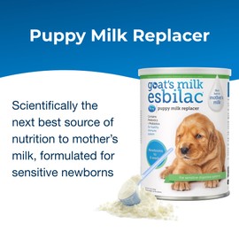 Pet-Ag Goat’s Milk Esbilac Powder - 12 oz - Powdered Puppy Formula with Prebiotics, Probiotics & Vitamins for Puppies Newborn to Six Weeks Old - For Sensitive Digestive Systems