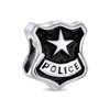 Serve Protect Officer Badge Police Shield Bead Charm For Women