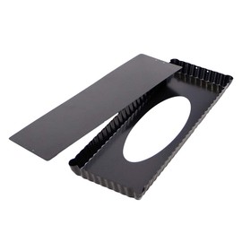 Webake Rectangular Tart Pan Quiche Baking Dish with Removable Bottom Heavy Gauge Steel Nonstick Coating 14 Inch x 5 Inch