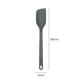 Zyliss Spatula - Sustainable Wheatstraw/Silicone - Spatula for Cooking and Mixing with Heat Resistant Silicone Head - Dishwasher Safe - Beluga Grey - Medium 11" x 1.8"