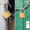 2 Piece Security Padlock with 6 Keys Anti-Theft Shear Proof