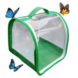 SYFUNLV Butterfly Habitat Cage, Foldable Protection Cage, Butterfly Houses Foldable in Net Transparent Ventilation, for Insects such as Butterflies, Dragonflies etc.