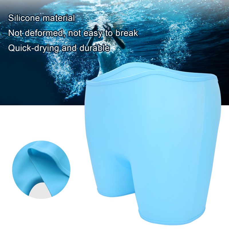 Women Silicone Swim Shorts Summer Waterproof Quick‑Drying Soft Swimming Shorts