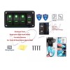LLD_TK 3 Gang Toggle Rocker Green LED Switch Panel USB