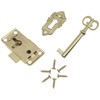LBTODH Gold Vintage Cabinet Lock Antique Lock Spring Antique Lock