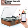 Digitnow! Vinyl Record 3 Speed Player Wireless Bluetooth Turntable with