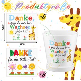 Faccito 16 x Stickers for the Flower Pot Thank You Stickers Thank You for Helping Me Growing Nursery Thank You Gift Educator Gift Farewell Gift for Nursery