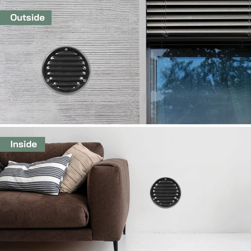 Vent Systems 4" Inch Black Soffit Vent Cover - Pack