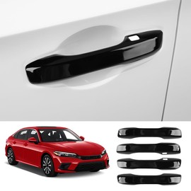 LUNQIN Car Door Handle Cover for Kia K5 2020 2021 2022 2023 2024 2025 with Smart Keyhole Auto Exterior Accessories Handle Protectors Covers Wrap Decoration (Not Fit Optima 2015-2019)