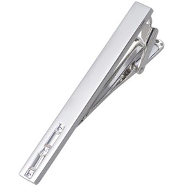 Jonwo Men's Crystal Tie Clip Silver Tone Tie Bar for Gentleman Regular Necktie Tie Clip for Business Wedding Party (Blue Crystal)