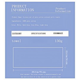 DDSColour 100% Ring-Spun Cotton Hand Towels for Bathroom Set of 4 (13.4x29.5 inches) -Perfect for Daily Use， Soft, Absorbent & Quick-Drying Bath Towels for Bathroom, Gym, Spa & Hotel Use (Dark Grey)