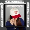 Two Tone Vintage Snapback Hat - Ma Chérie - Red/Beige