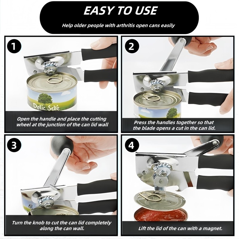 Commercial Can Opener, Hand Crank Can Opener Manual Heavy Duty