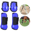1Set Horse Legguard Leg Protector Leggings PU Thickened Shell Elastic