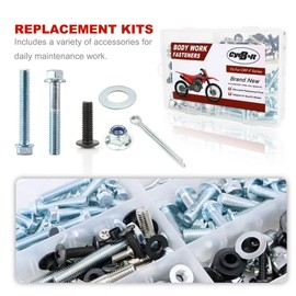 CYCBOLT 220PCS Body Work Bolt Kit Fit for CRF50F CRF110F CRF150F CRF250F CRF125F CRF100F CRF230F CRF80F CRF70F Dirt Bike Body Fender Fasteners Bolts Set