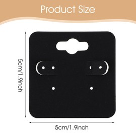 100 Pcs Earring Cards Earring Display Cards Blank Earrings Holder with 6 Holes Cardboard Jewelry Packaging Card Jewelry Display Card for Selling Hanging Earrings (Black)