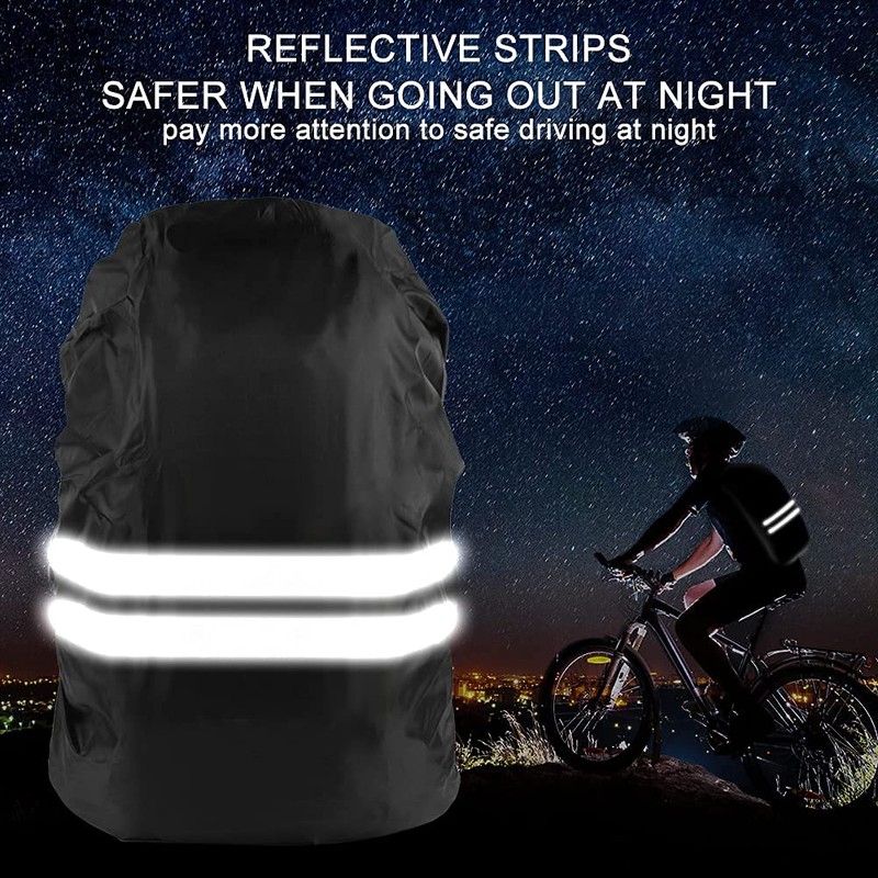 flintronic Backpack Waterproof Cover, 2 Pack Reflective Rucksack Cover, High