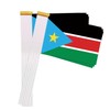 25 Packs Small South Sudan Flags on Handheld Stick，Miniature South