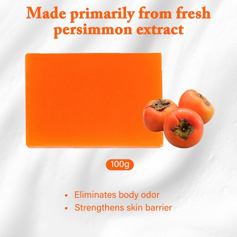 Persimmon Soap Natural Handmade Anti-Odor Persimmon Body Wash Antibacterial Soap