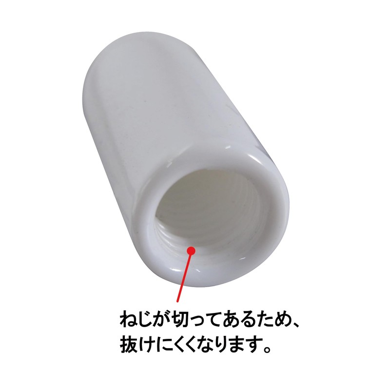 DAIDOHANT 10187051 End Screw Cap White [For M10 / W3/8
