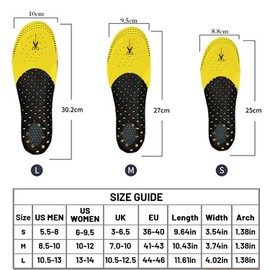 Plantillas ortopédicas para zapatos con apoyo de arco para hombre y mujer, inserciones deportivas con gel de absorción de golpes para alivio de pies planos, fascitis, dolor de pies y talón (Rojo, M)