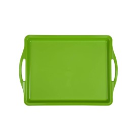 Mintra Home Durable Serving Tray (1pk, Green) - Platter with Handle 14 Inch 'Green' (Heavy Duty,Large Capacity Great for Kitchen, Wedding, Restaurant Indoor or Outdoor Picnic Camping