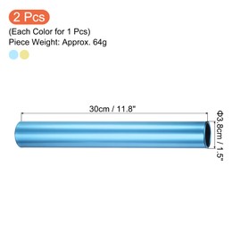 PATIKIL Relay Track Batons Set, 2 Pack Aluminum Alloy Tube Field Running Race Stick for Outdoor Athletics Sport Game Tool (Blue, Gold)