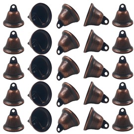 pson 25Pcs 1.7x1.5Inch Vintage Bronze Jingle Bells, Mini Bells Crafts for Dog Training, Door Decorations, Wind Chimes Making, Wedding, DIY Projects(Red Bronze)