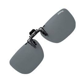 Cliponkeeper 9338 Polarized Front Clip-on Sunglasses, Sunglasses, UV Protection, Ultra Lightweight, Flip-up Type, Large, Cool, polarized light smoke