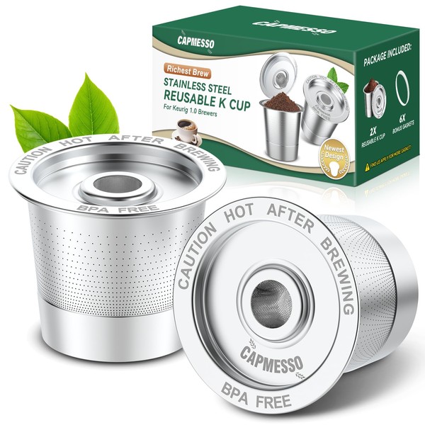 2 Pack Reusable K Cups Coffee Pods for Keurig 1.0: