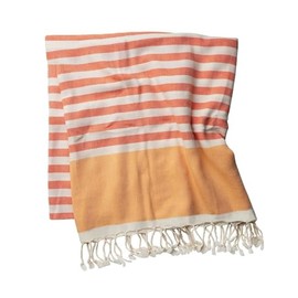 Feelgoodz Artisan Turkish Beach/Pool/Gym/Picnic Ultra-Soft Towel (Tangerine)