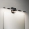 Coinmit 28In Black Bathroom Vanity Light Over Mirror 22W 360°Rotatable