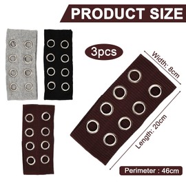 braxan 3pcs Grommet Headband, Wide Thick Eyelet Headband, Thick Headbands For Women Non Slip, Punk Hair Accessories, Fashionable And Versatile