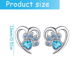 Ear decoration, platinum heart earrings, jewelry gifts, sweet and cute, women's claw earrings, gifts for female friends