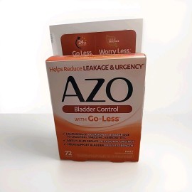 AZO 72 Bladder Control with Go-Less Daily Supplement | Helps Reduce Occasional