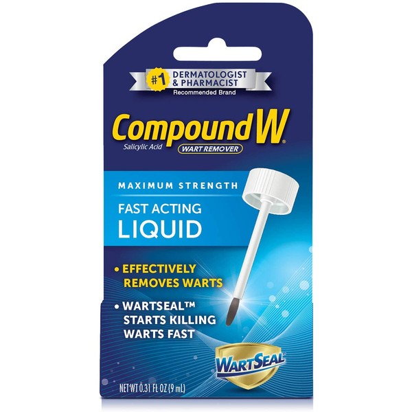 Compound W Fast Acting Liquid | Salicylic Acid Wart Remover | 0.31 Fl Oz