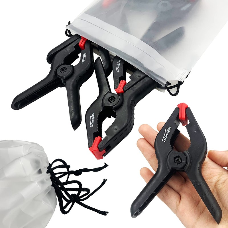 6 Pcs Spring Clamps, 4.5 Inch Plastic Spring Clamps,Heavy Duty